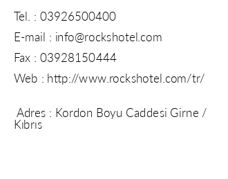 Rocks Hotel iletiim bilgileri
